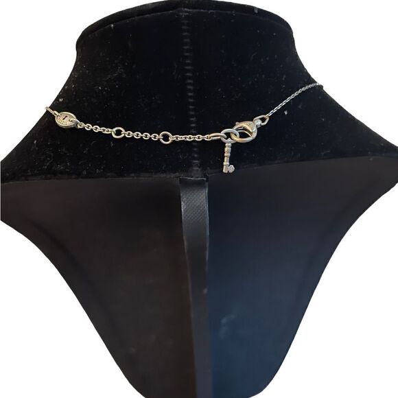 Fossil Silver-toned Purple Stone Fire Fly Lock and Key Necklace - Picture 2 of 8